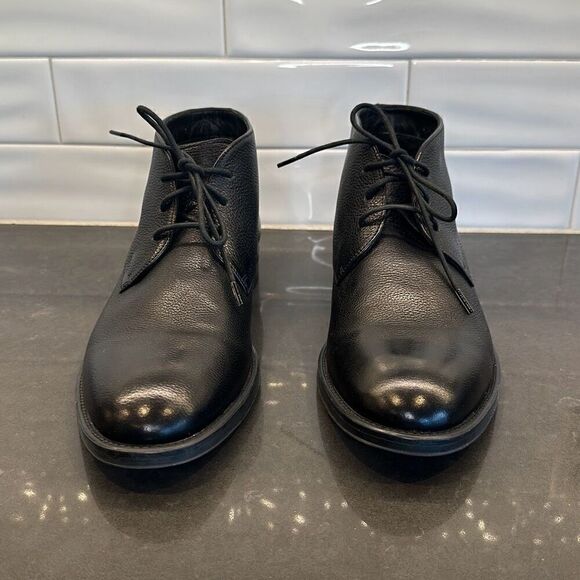 BOSS Hugo Boss Men's Tumbled Leather Lace Up Boots-NWOT - Picture 1 of 16